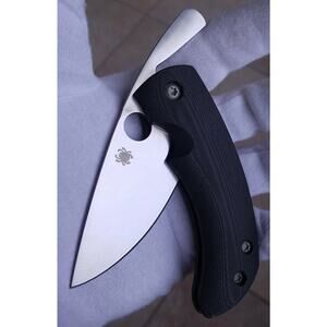 SPYDERCO C167GP FRICTION FOLDER BLACK G10 Handles PLAIN EDGE Rare Knife